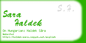 sara haldek business card